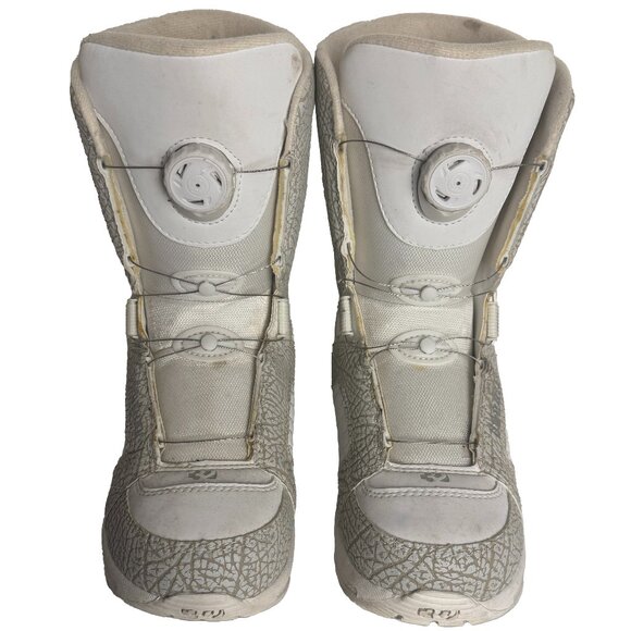 Thirty Two 32 White+Grey Snowboard BOA SMU Boots (Youth Kids 5 US) - Picture 1 of 9